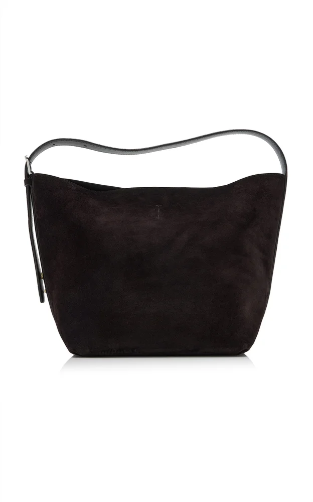 Medium Belted Suede Tote
