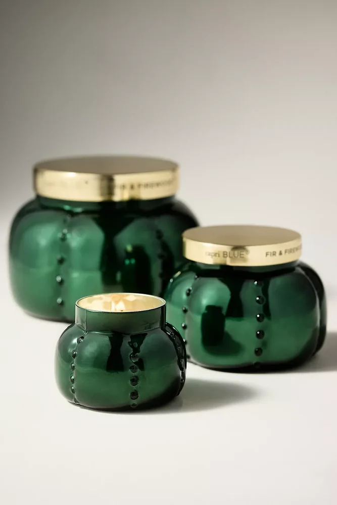 Fir & Firewood Ornament Glass Candle