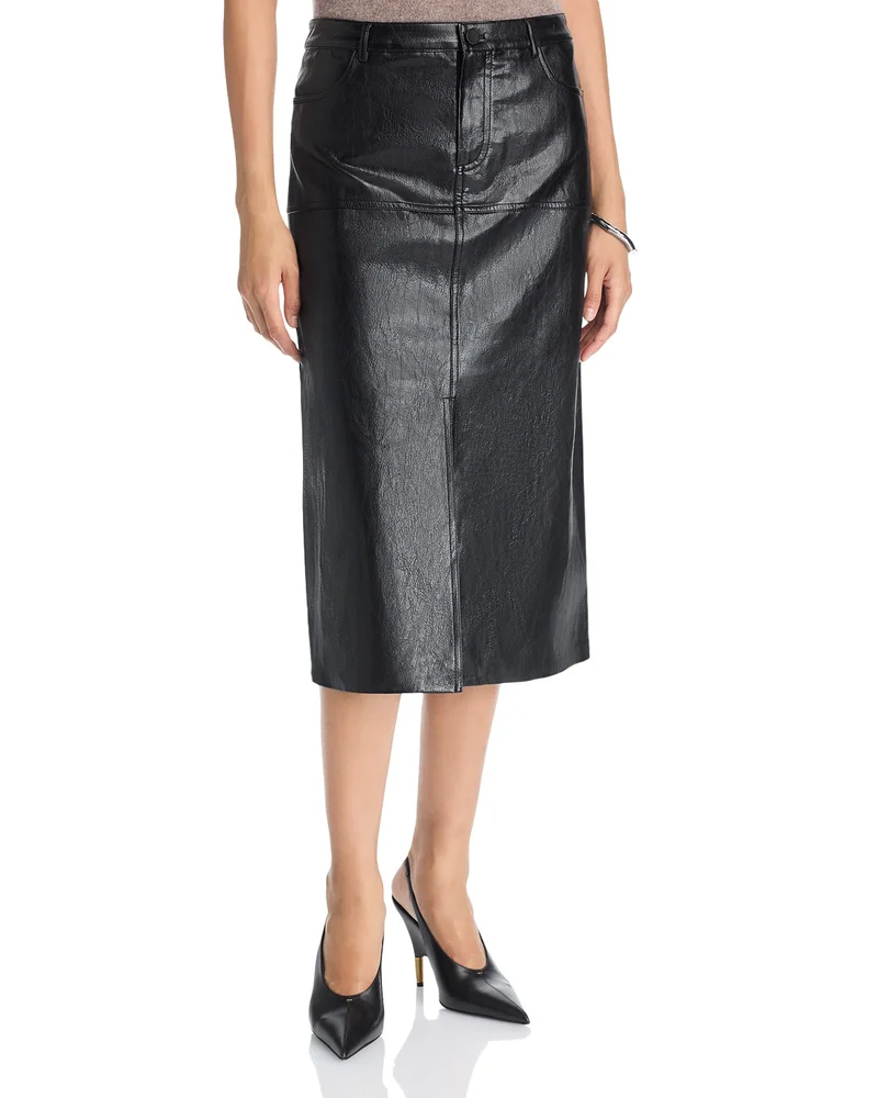 Leslie Faux Leather Pencil Skirt