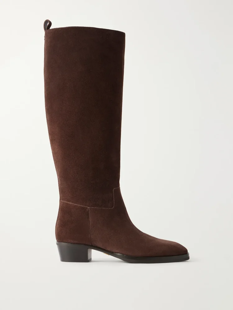 Mave paneled suede knee boots