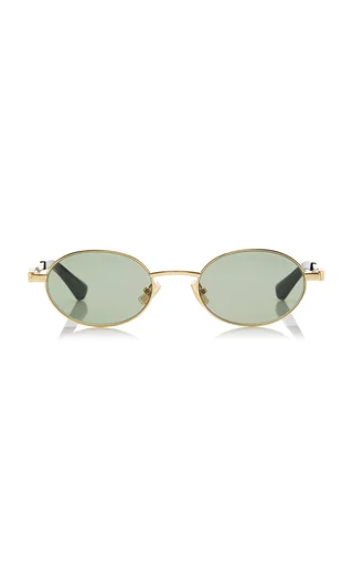 Round-Frame Metal Sunglasses