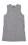 Indus Gingham Linen-Blend Mini Dress