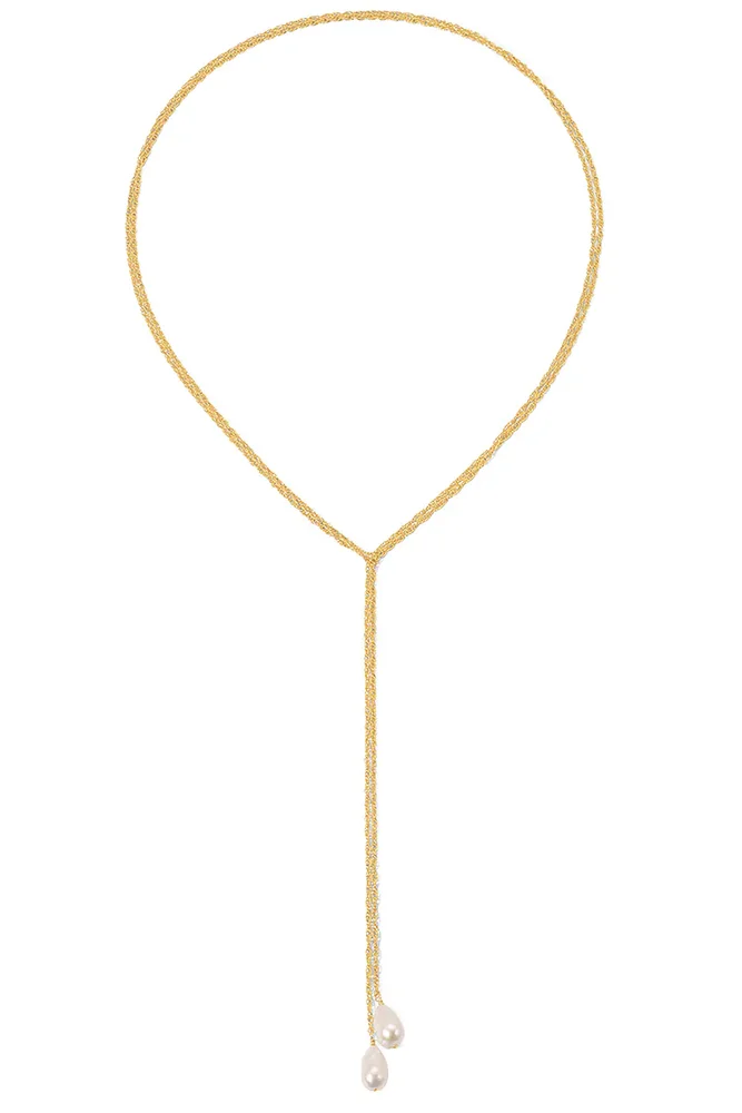 x REVOLVE Baroque Pearl Lariat Necklace