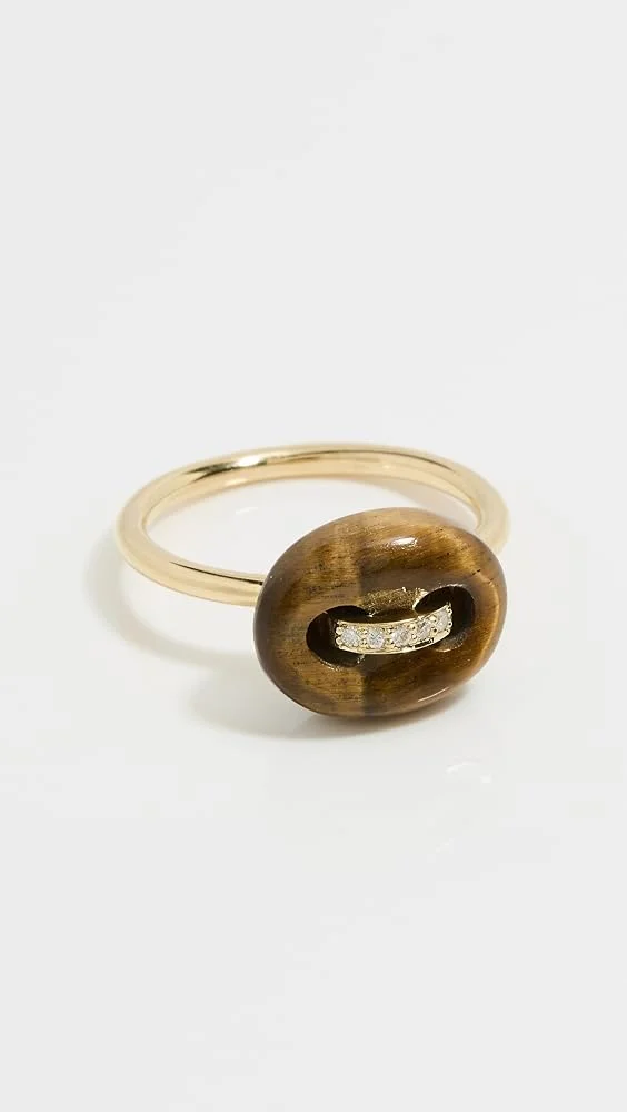 18k Mini Stone Mariner Ring