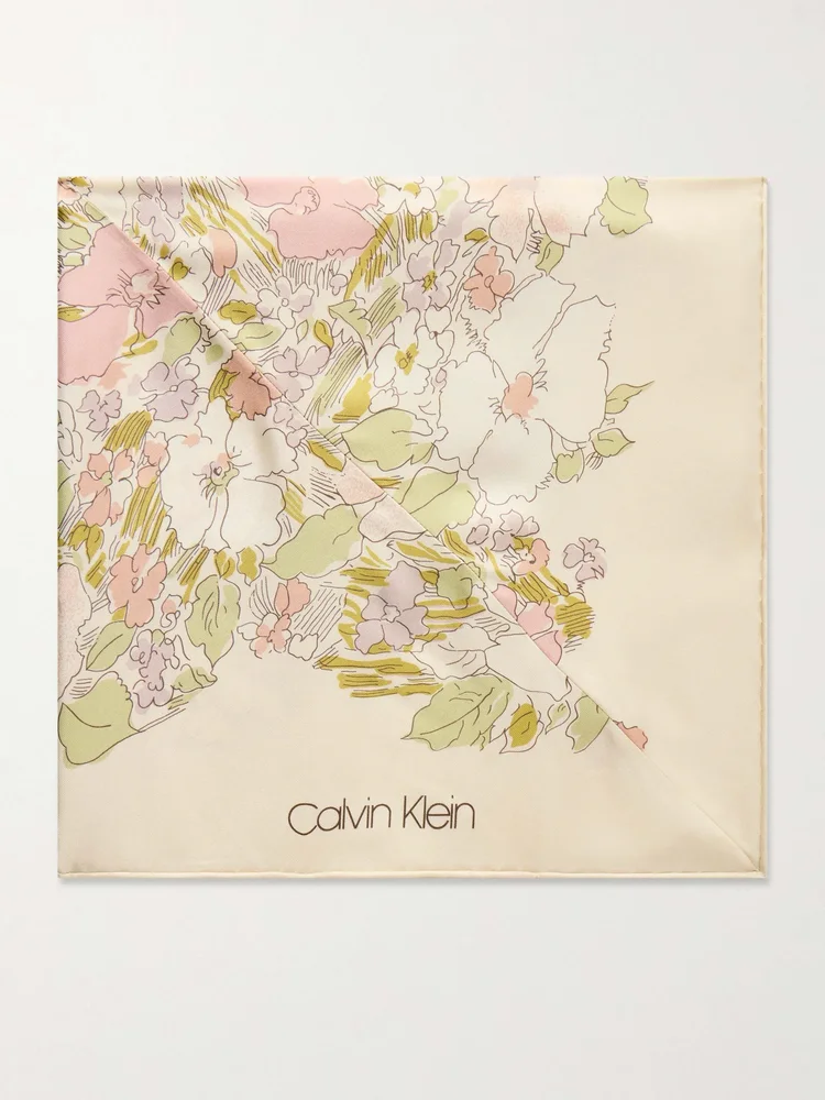 Lorelai floral-print silk-twill scarf