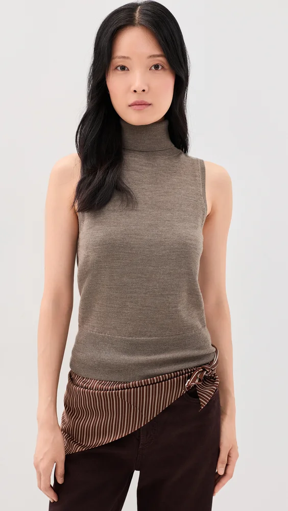 Alicia Regenerative Merino Mock Neck Tank