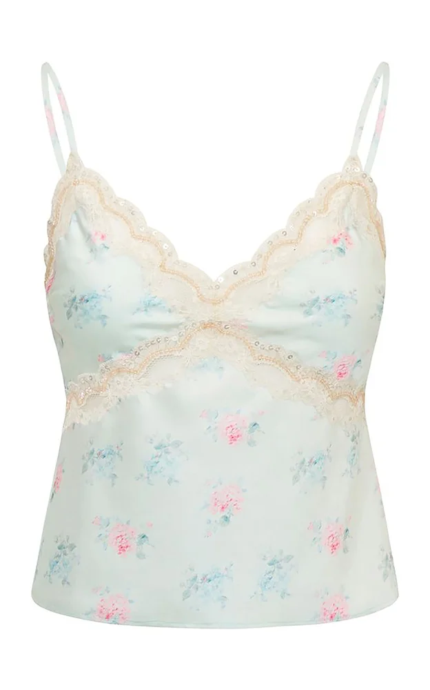 Lamora Floral Satin Top