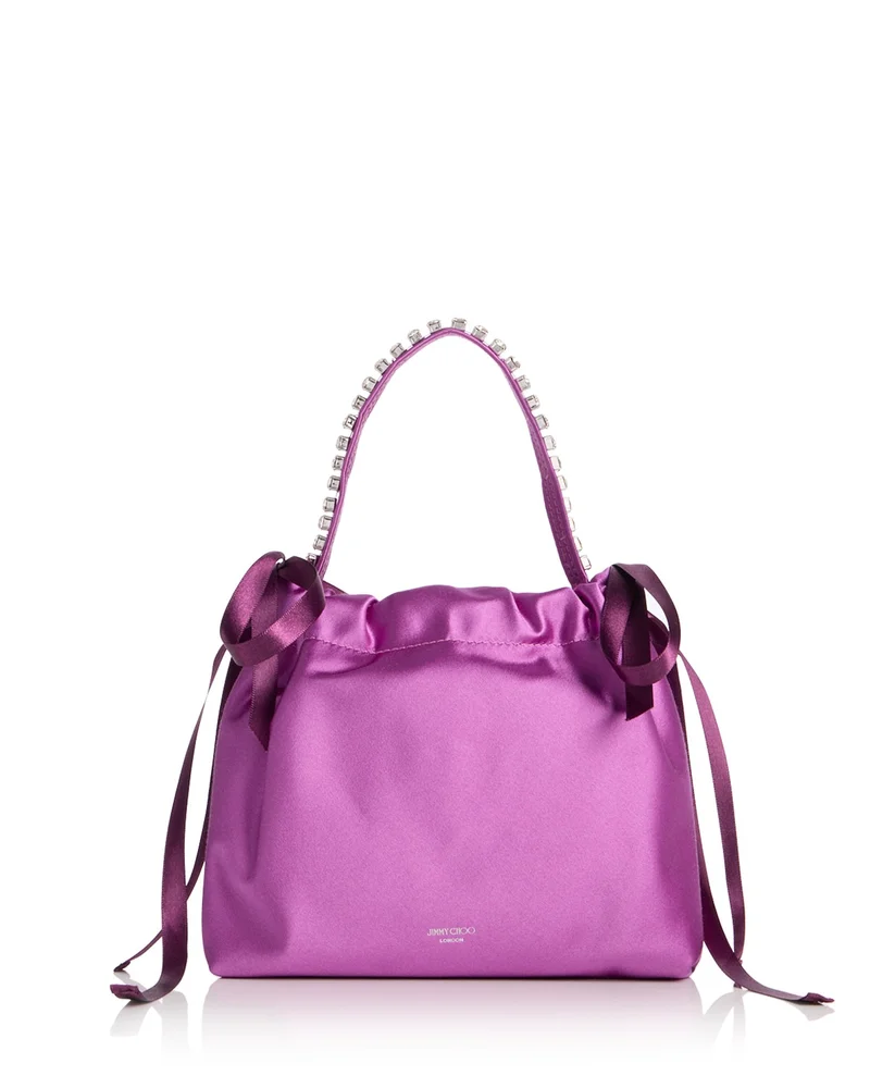 Mini Satin & Crystal Top Handle Bag