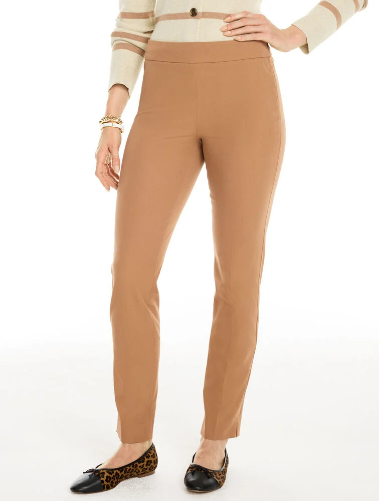 Talbots Chatham Cotton Bi-Stretch Slim Ankle Pants - Solid