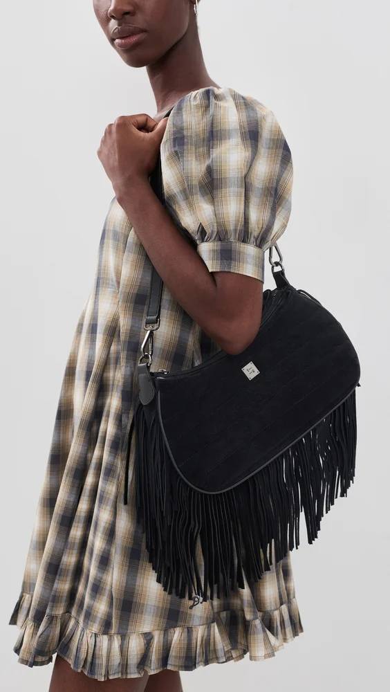 Maverick Fringe Suede Crossbody Bag