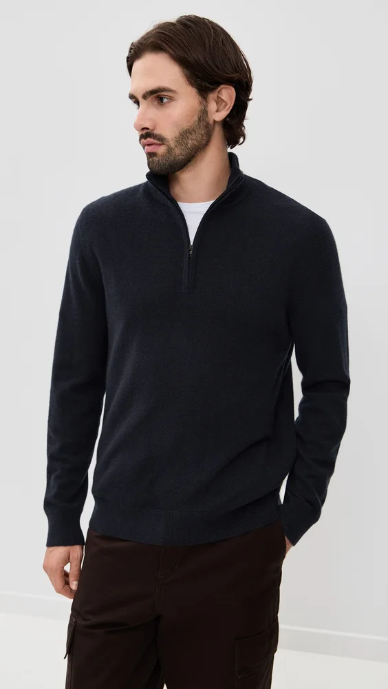 Cashmere Quarter Zip Sweater