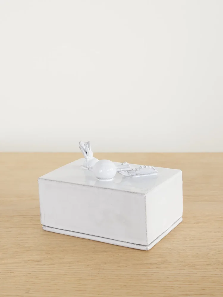 Radish porcelain butter dish