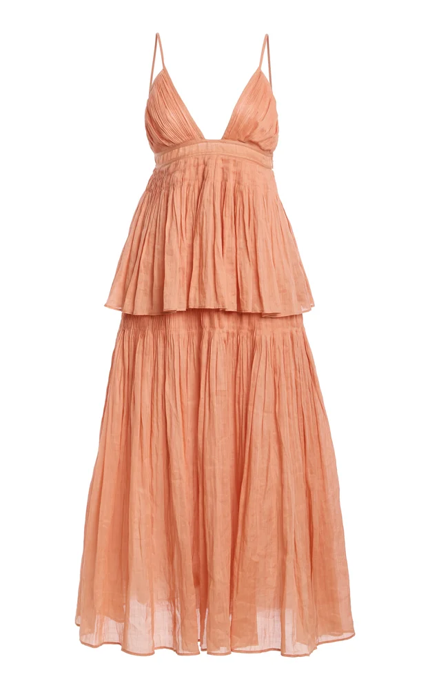 Rosanna Peplum-Waist Midi Dress