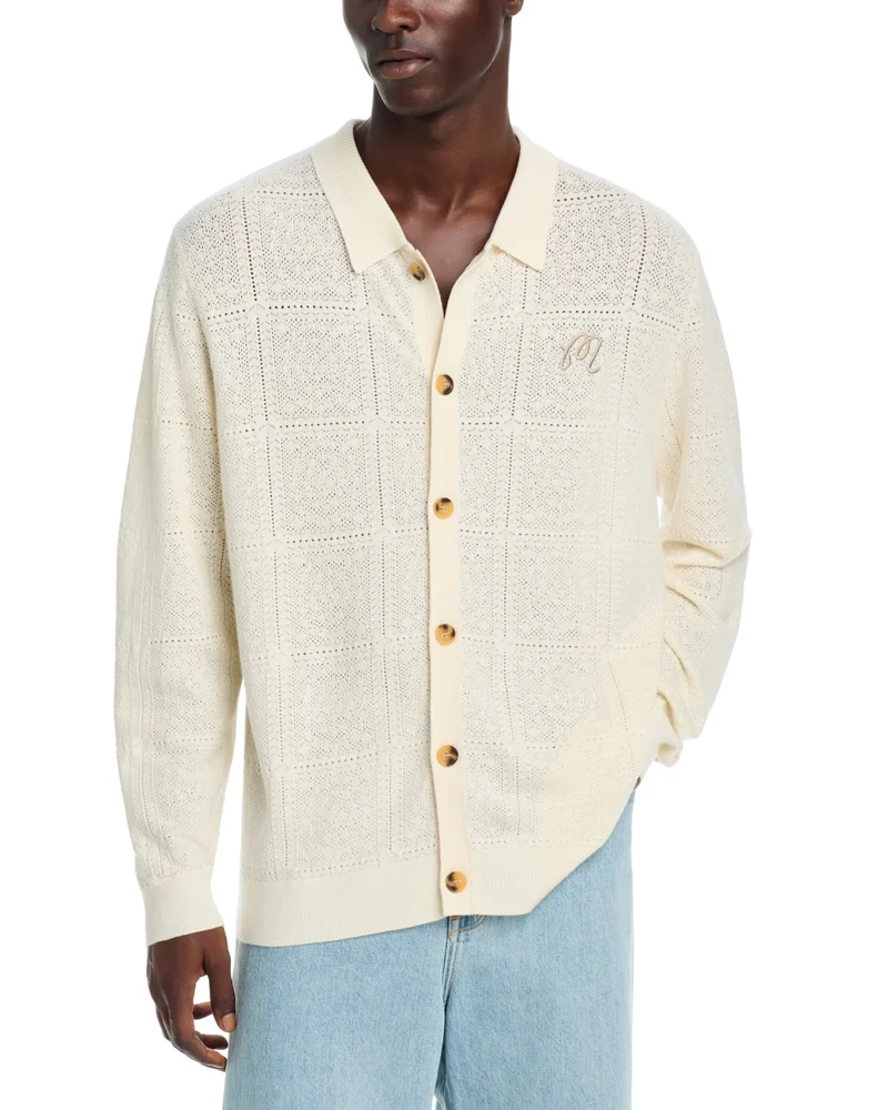 Relaxed Crochet Pattern Cardigan Sweater