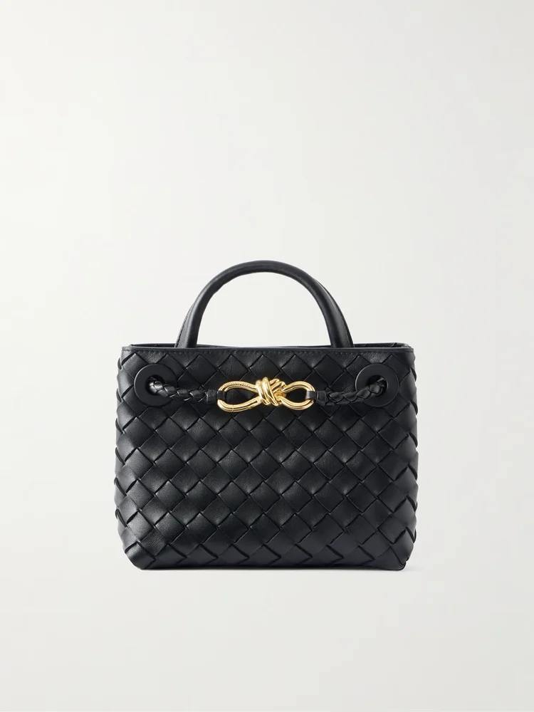 Mini Andiamo Intrecciato leather tote