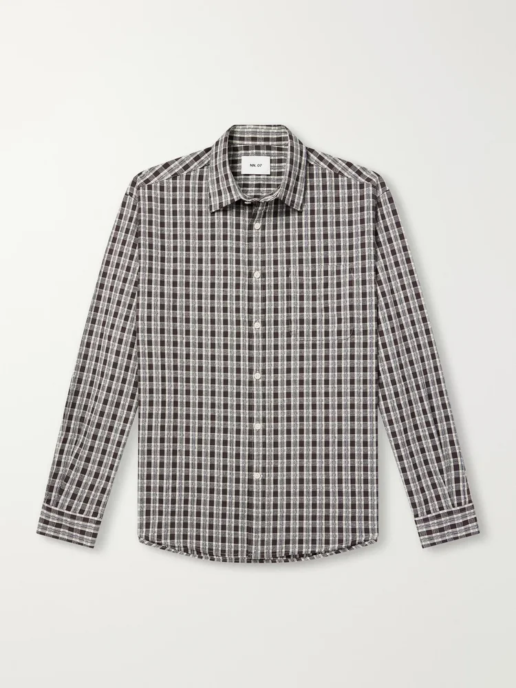 Deon 50007 Checked Mouliné Woven Organic Cotton Shirt
