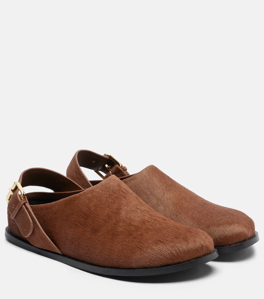 Louis calf hair clogs