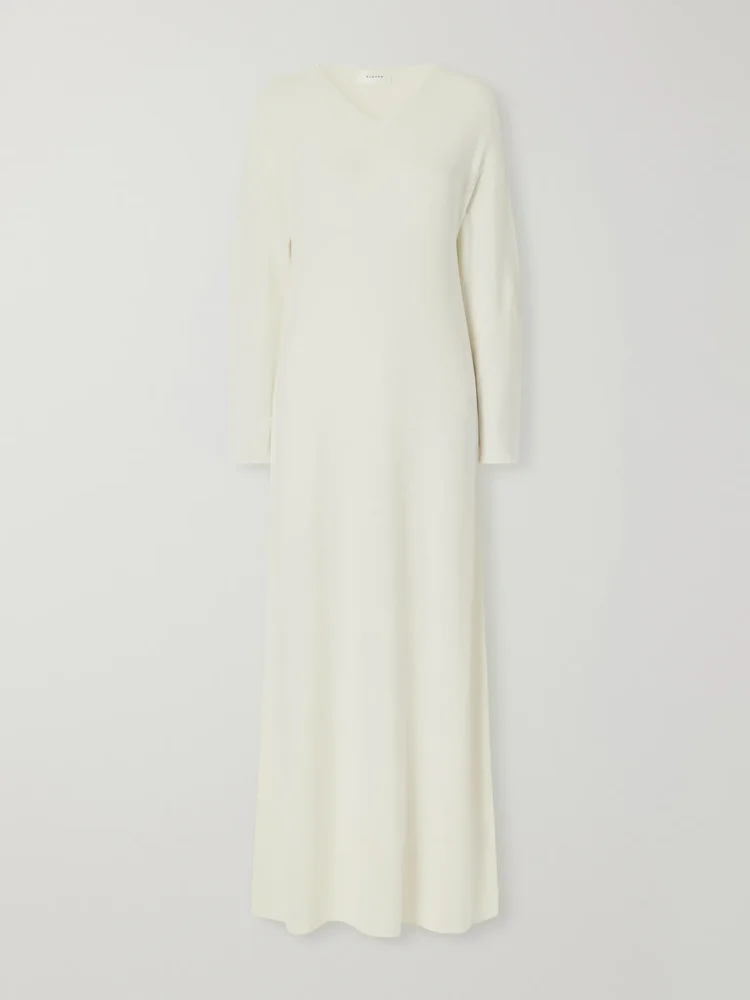 Aelin silk-chenille maxi dress