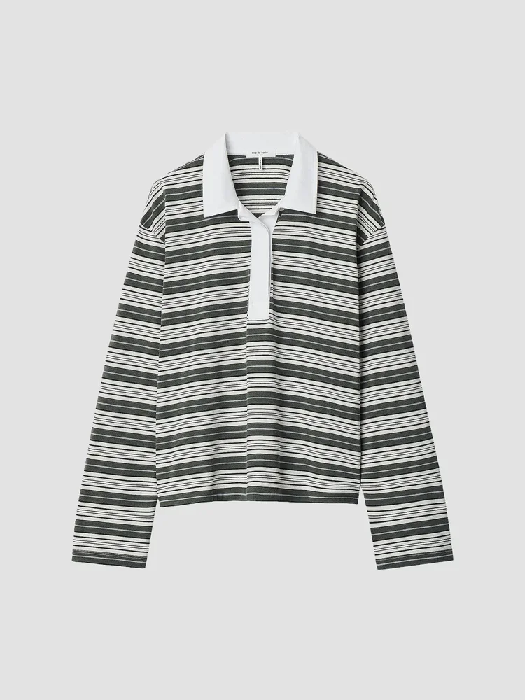 Kelly Striped Cotton Polo Shirt