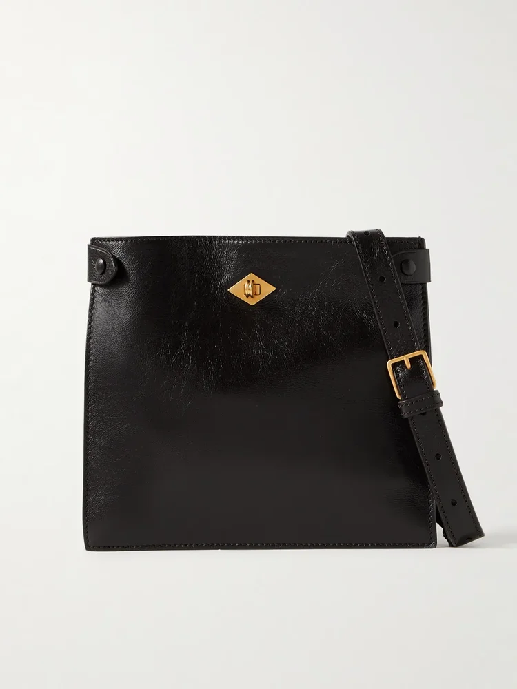 Stowaway leather shoulder bag