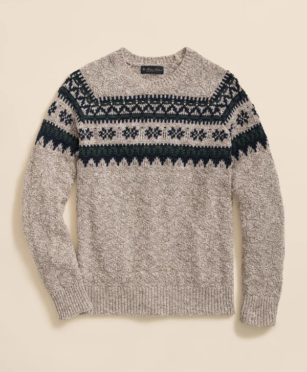 Men's Cotton Fair Isle Sweater
