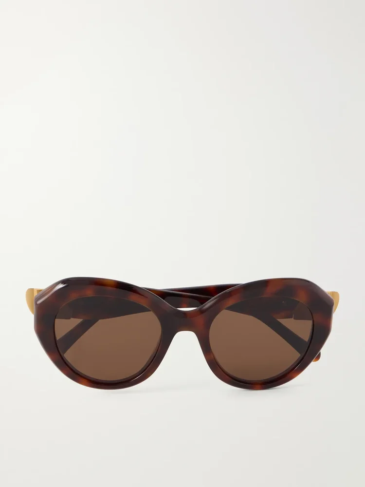Coil cat-eye tortoiseshell acetate sunglasses