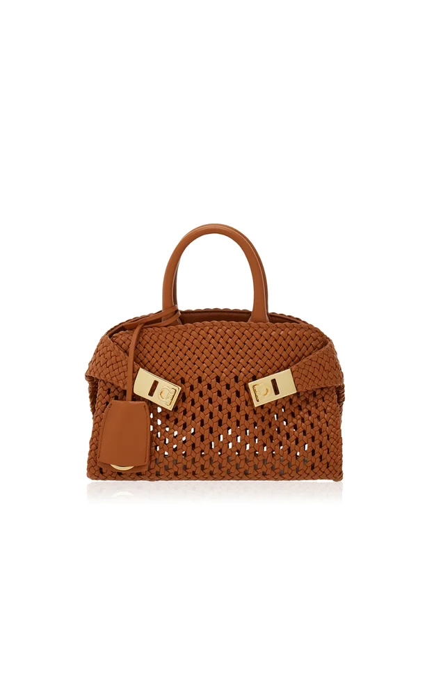 Hug Mini Woven Leather Bag