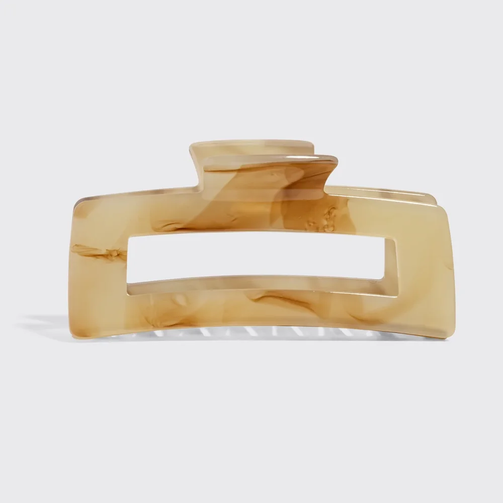 Jumbo Open Claw Clip in Chocolate Marble