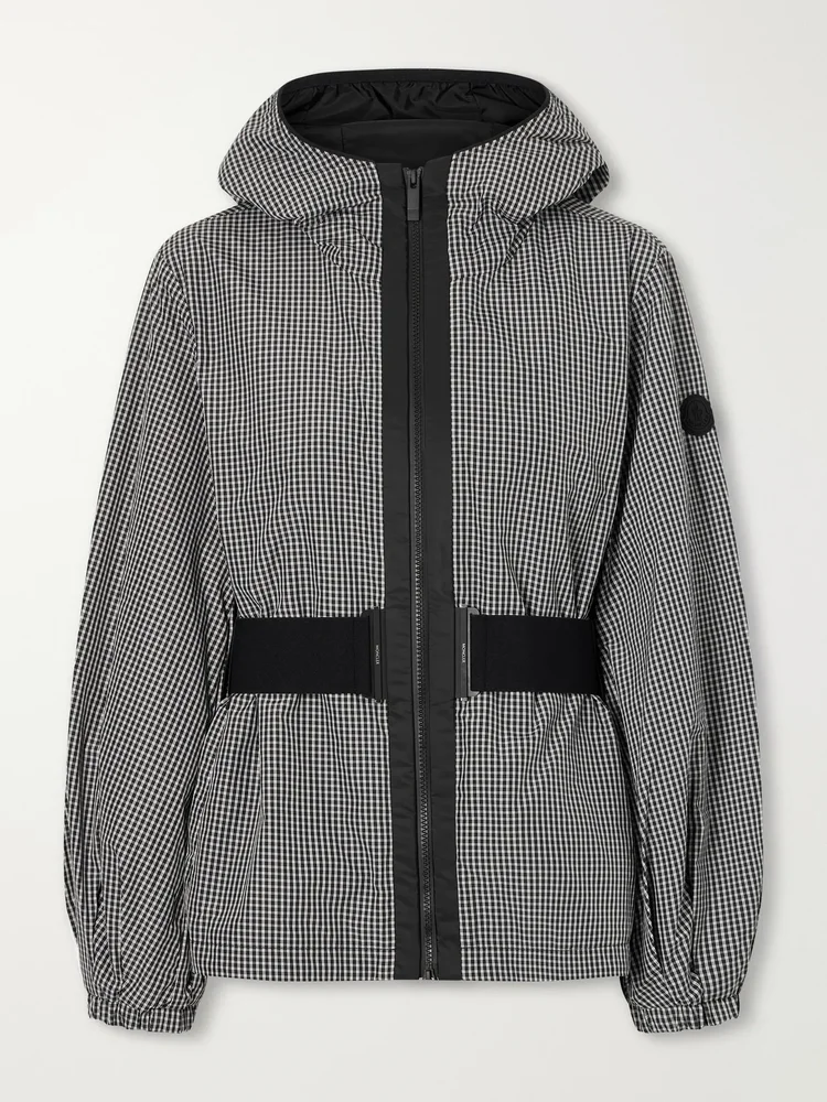 Rythme belted checked shell jacket