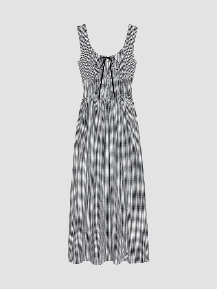 Jordie Gingham Maxi Dress