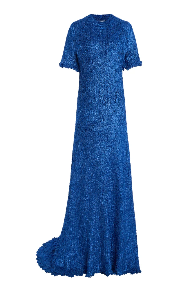 Ismene Crinkled Silk Maxi Dress