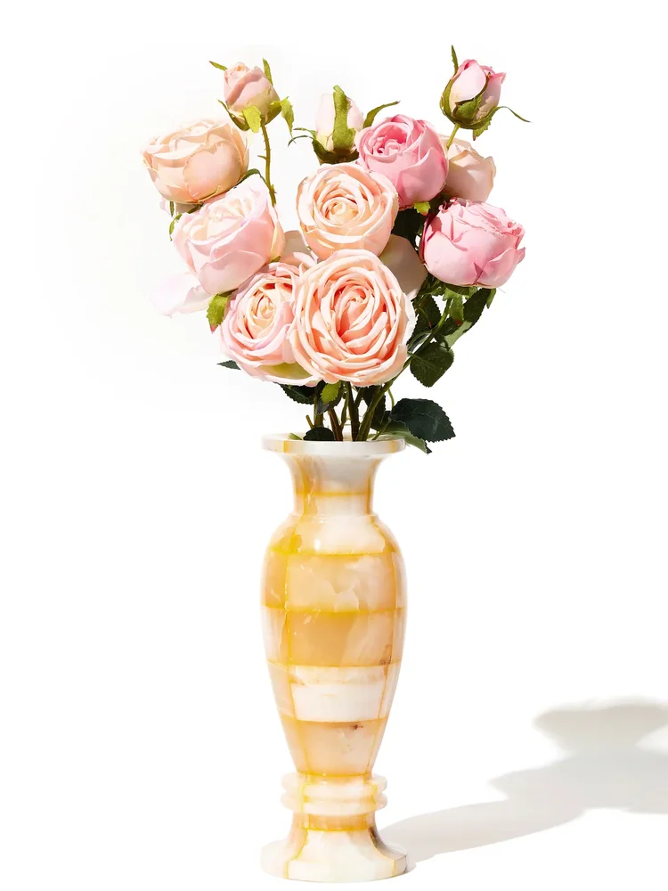 Golden Hour Jade Mosaic Vase, Large