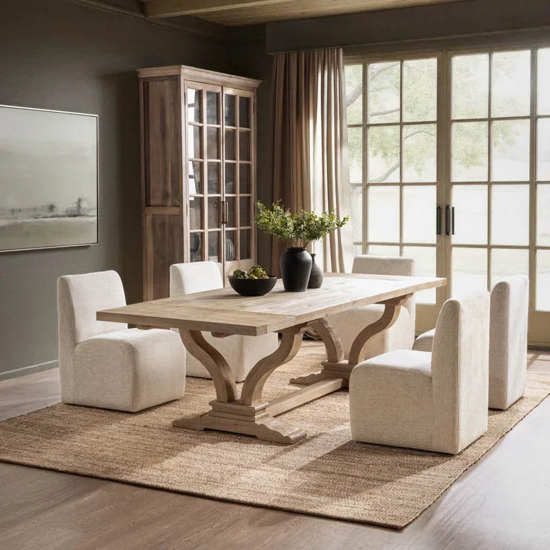 Julia Reclaimed Pine Extendable Dining Table