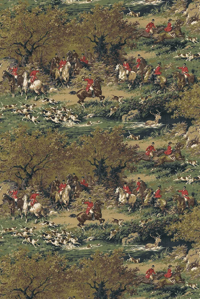 Hunt Nature Landscape Scene Matte Peel-and-Stick Wallpaper