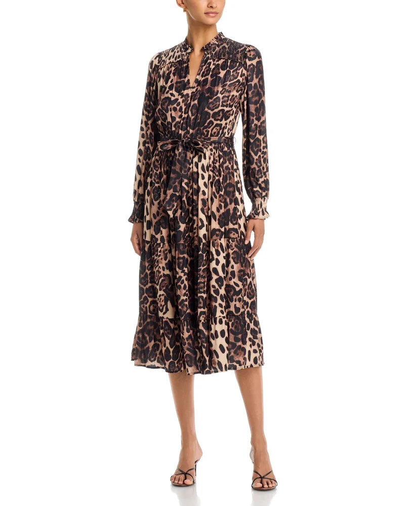 Split Neck Belted Dress