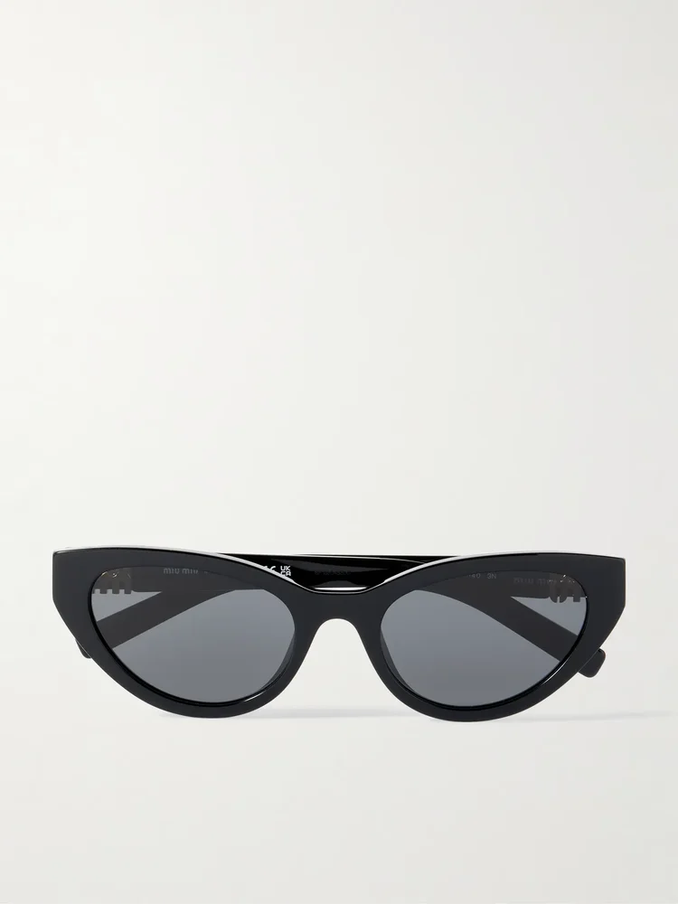Miu Miu Cat-Eye Acetate Sunglasses in Black