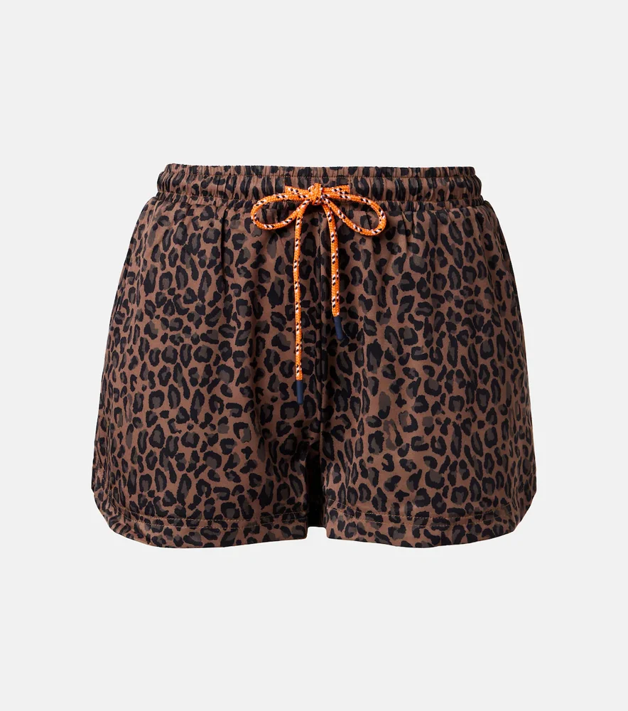 Ludlow Lucky leopard-print running shorts