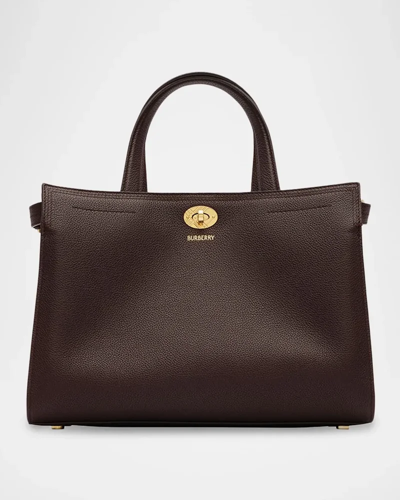 Cotswolds Small Leather & Check Tote Bag