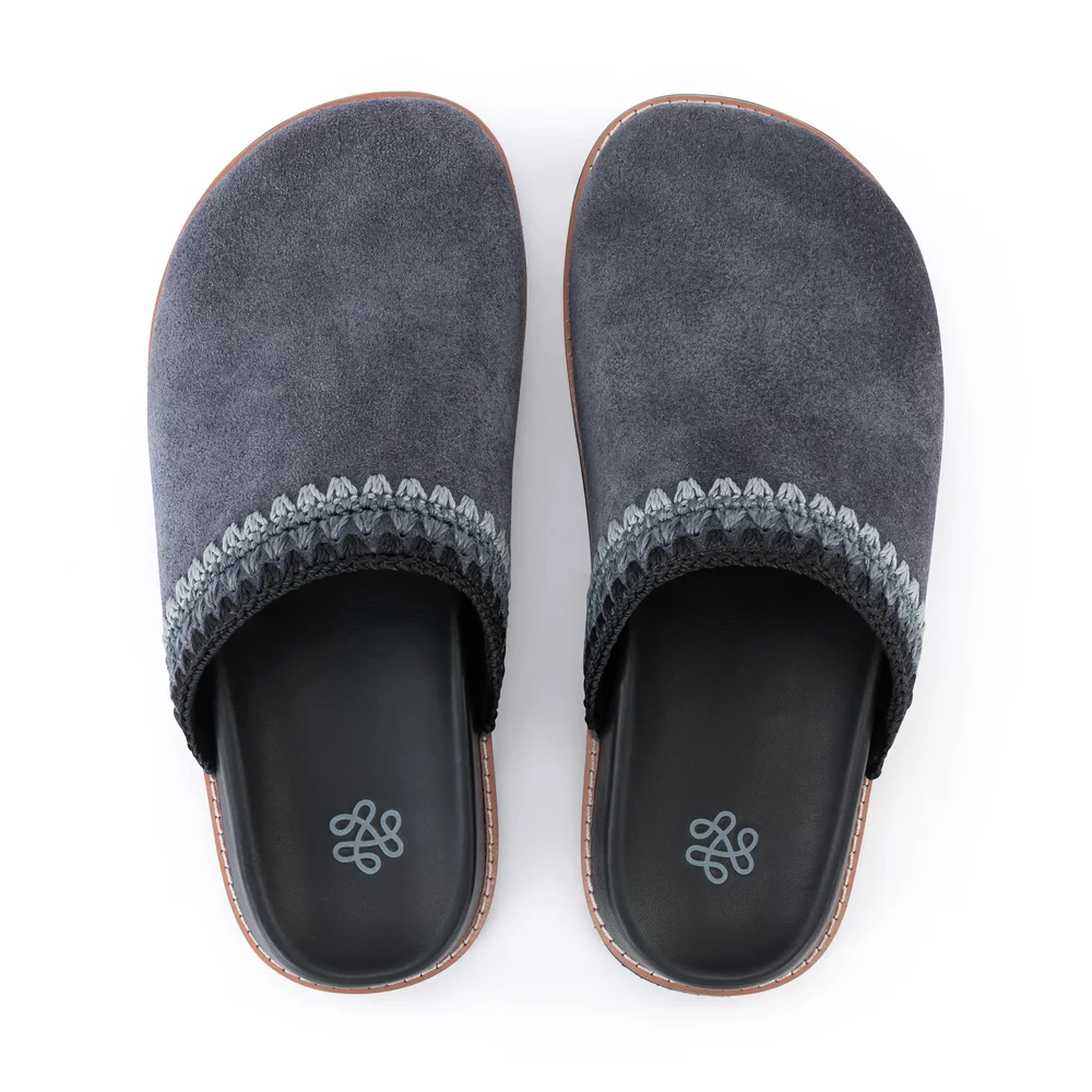Bolinas Lug Sole Clog - Leather - Storm Grey Suede Seminyak