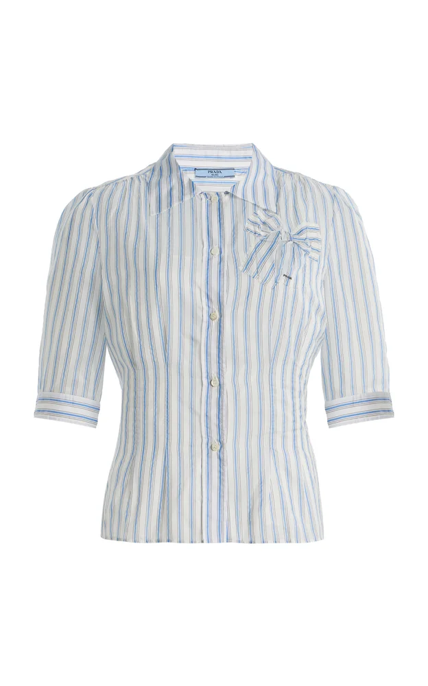 Striped Button-Down Poplin Shirt