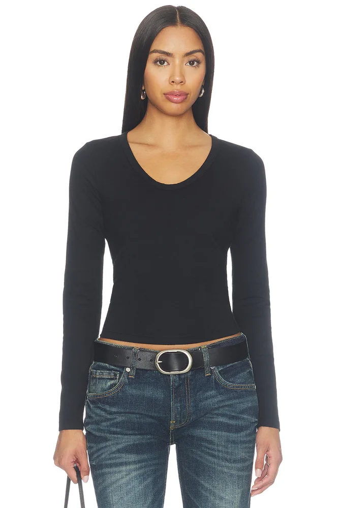 Shaya Long Sleeve V Neck Tee