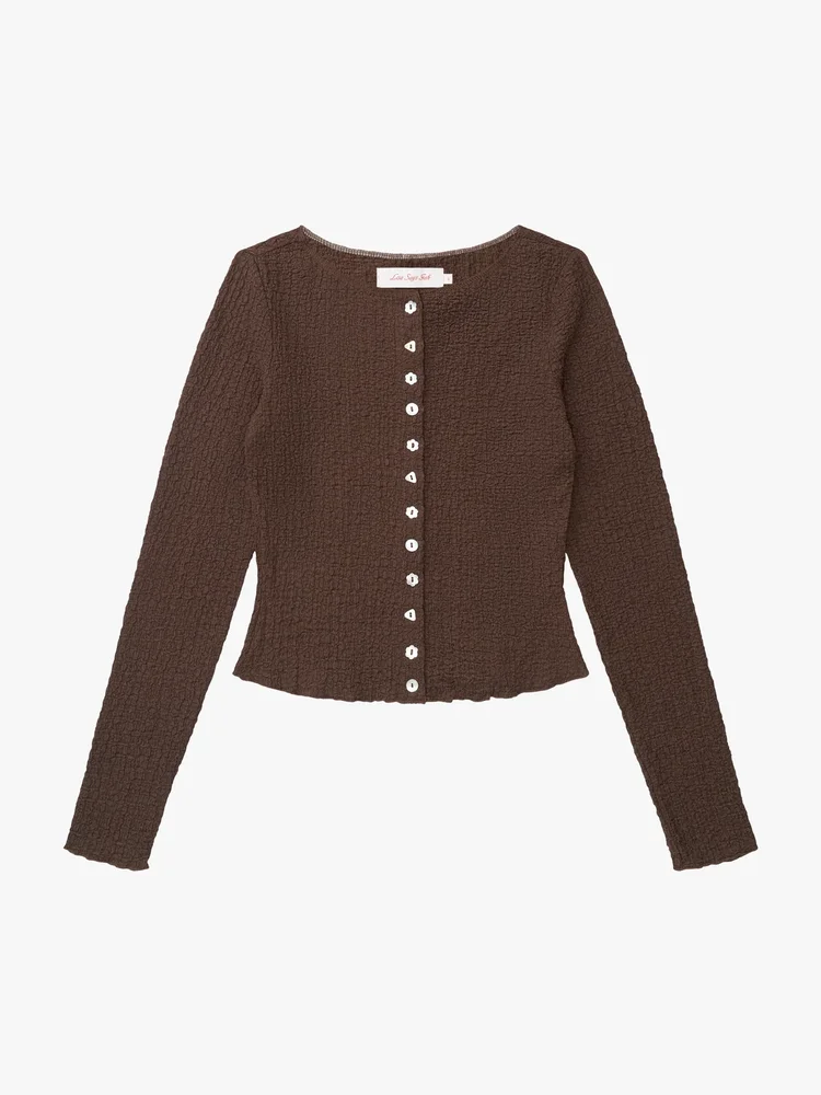 Summer Long Sleeve Top - Saddle