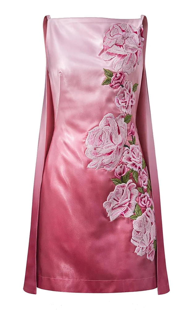 Rose Armour Embroidered Mini Dress