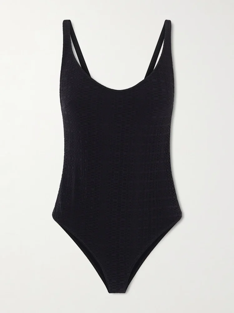 Marilyn stretch-seersucker swimsuit