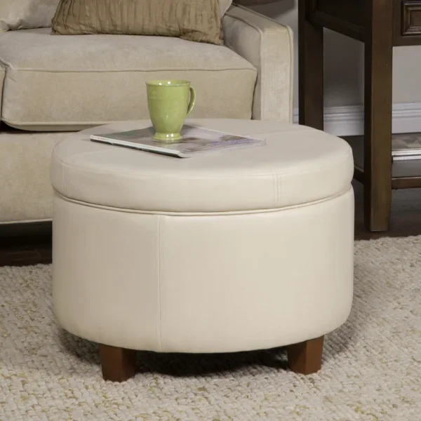 Breyonce Faux Leather Ottoman with Storage