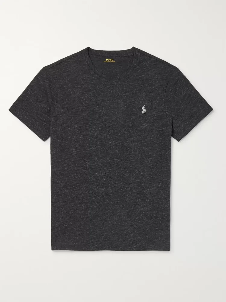 Slim-Fit Mélange Cotton-Jersey T-Shirt