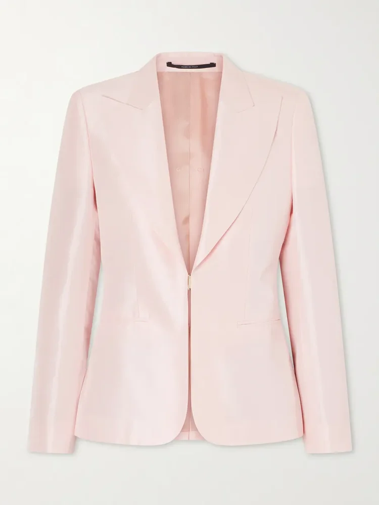 Silk-satin blazer