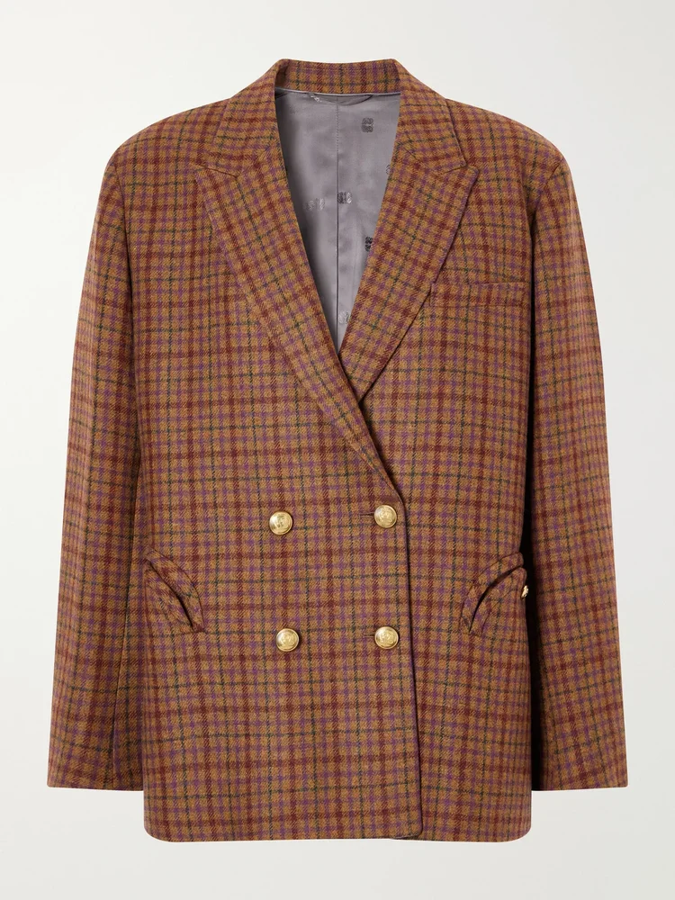 Nightbreak checked wool blazer