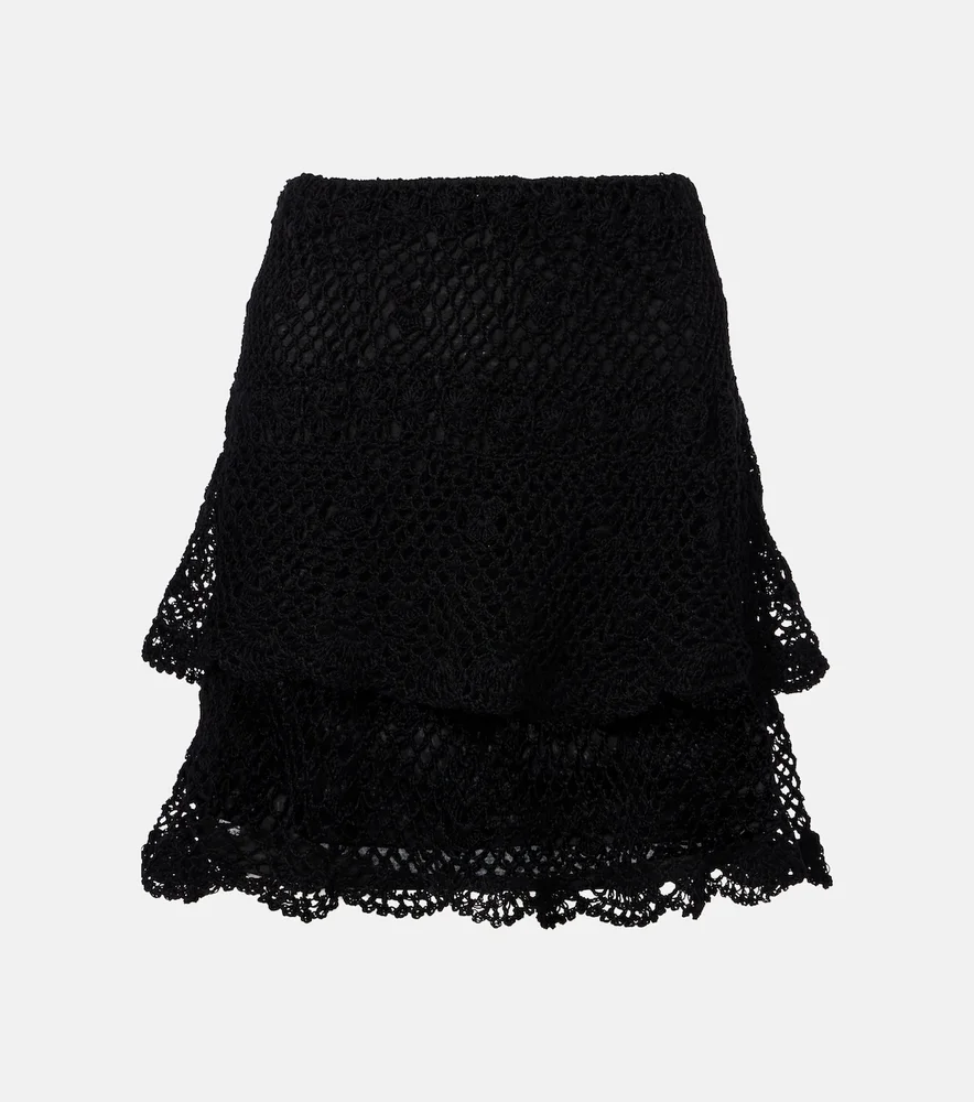 Florence cotton crochet miniskirt