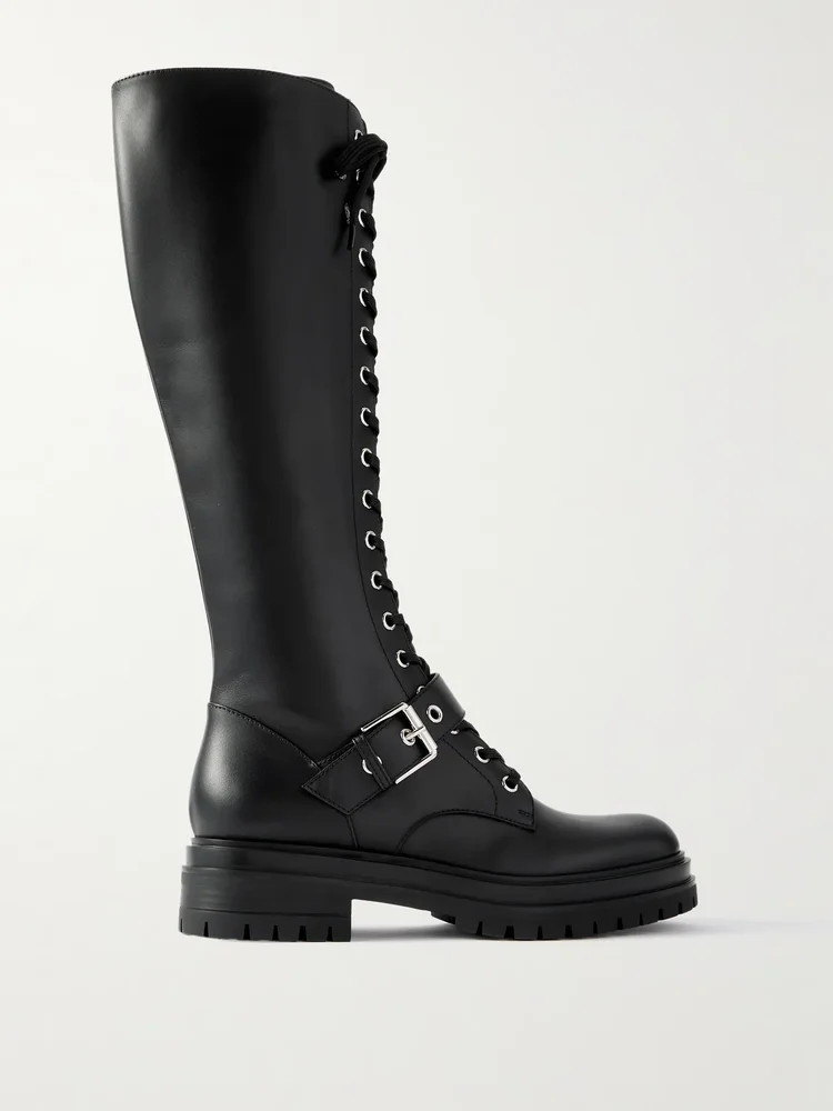 leather knee boots